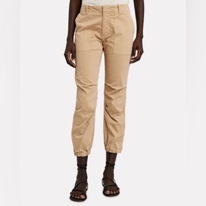 Nili Lotan Cropped Military Pant in Desert Sand Beige 2